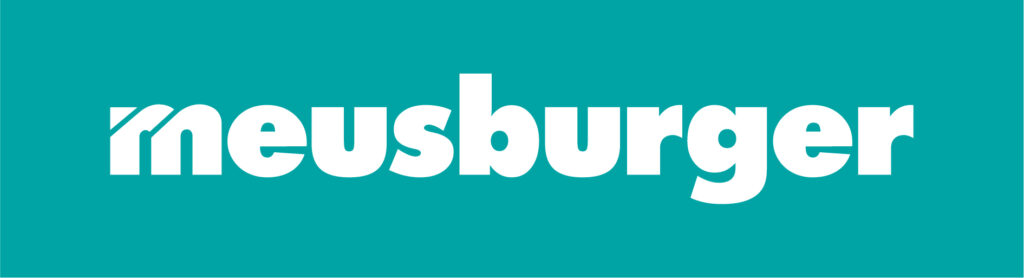 meusburger logo+schutzzone weiß hintergrund tuerkis pantone dru
